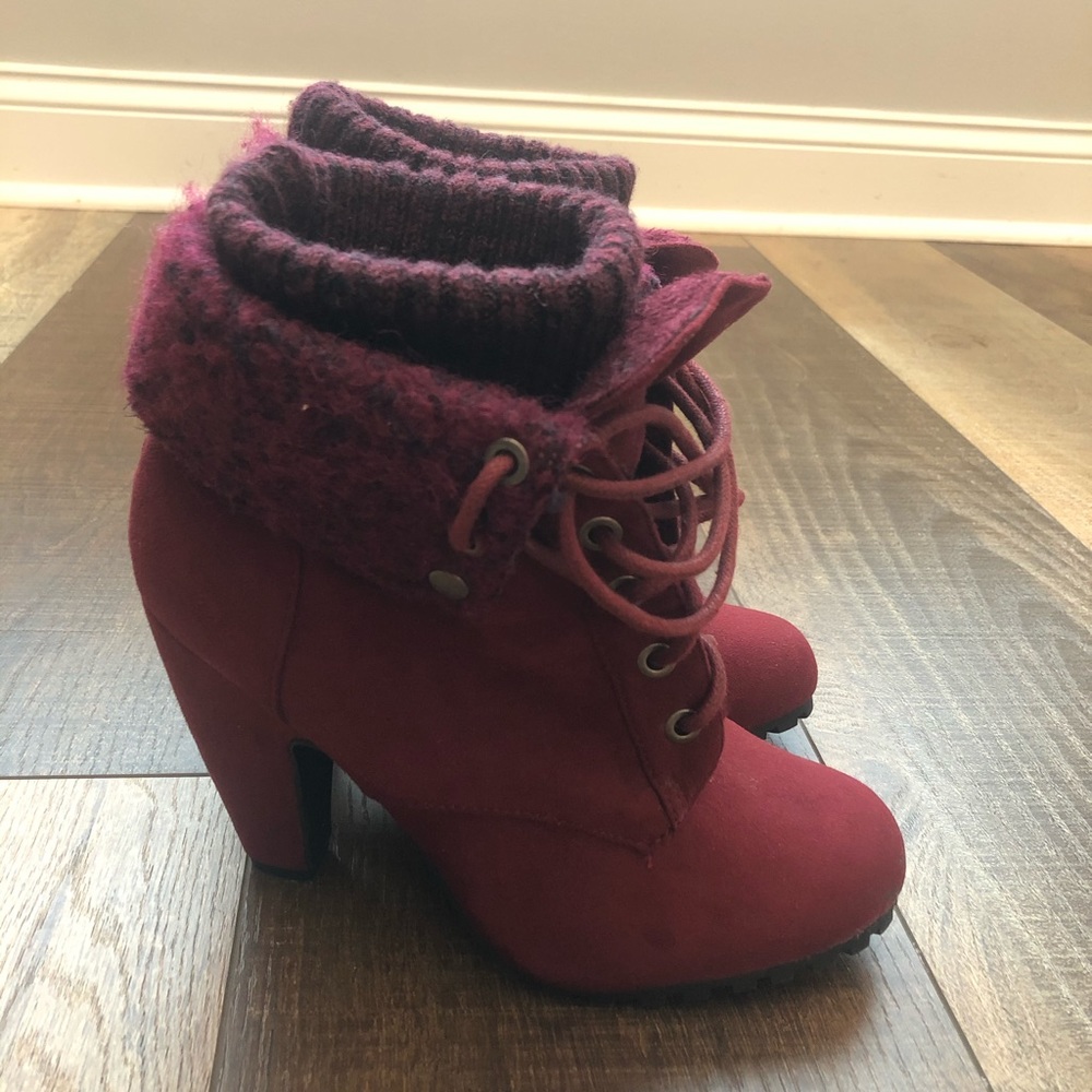 Bamboo Burgundy Booties